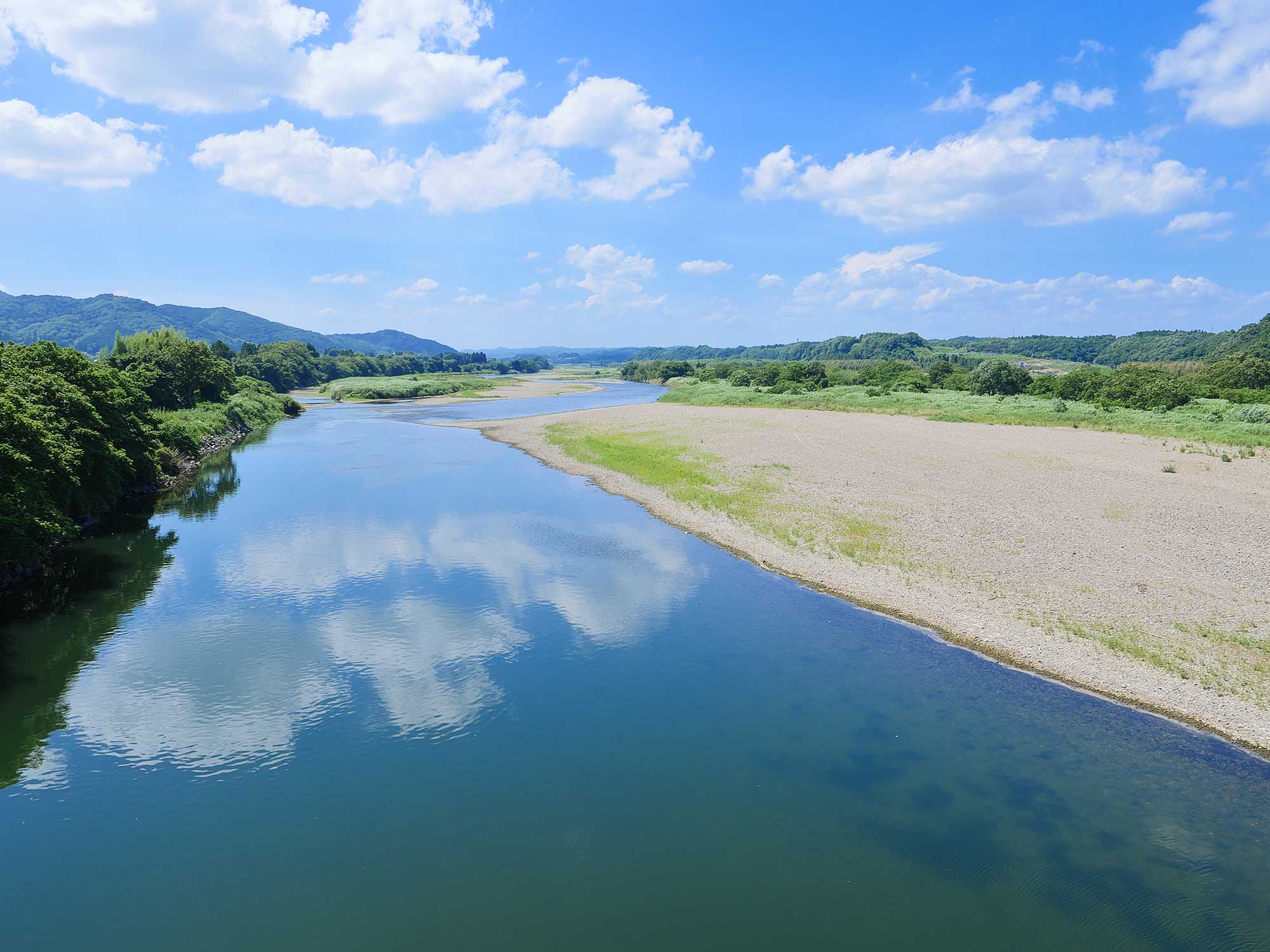 常陸大宮市を流れる那珂川